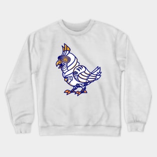 Cute Bird Robot Cartoon Crewneck Sweatshirt